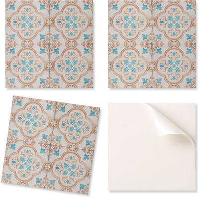 Zelfklevende vinyltegels met decoratief bloemenmotief, 20x20x20 cm