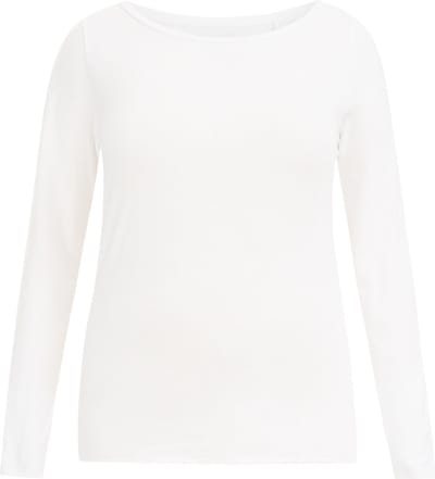 WE Fashion Dames T-shirt met boothals- Curve