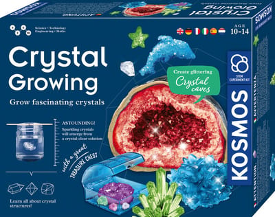 KOSMOS Crystal Growing - Experimenteerset - Kweek Je Eigen Gekleurde Kristallen - Maak Kristalgrotten en Kristalfiguren - Complete Scheikundeset - STEM Speelgoed - Vanaf 10 Jaar