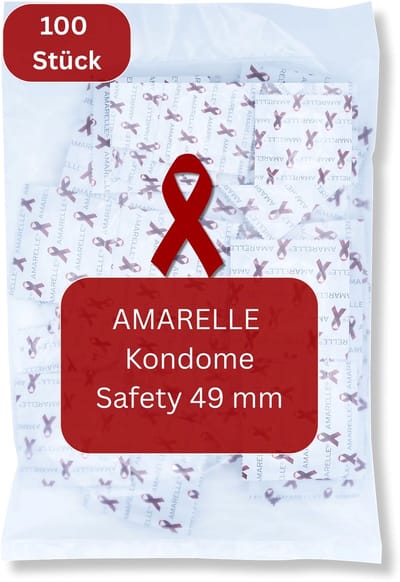 Amarelle Safety Red Ribbon condooms - maat 49 (100 condooms)