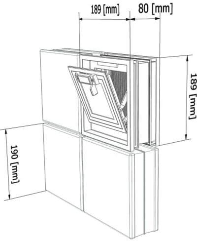 Ventilatieramen Wit 19x19x8cm met Vliegengaas voor Eenvoudige Installatie