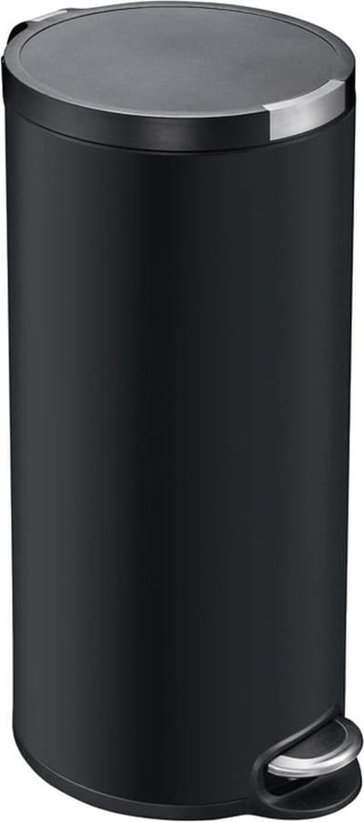 EKO - Artistic pedaalemmer 30 liter - Stainless steel Plastic - mat zwart - Prullenbak