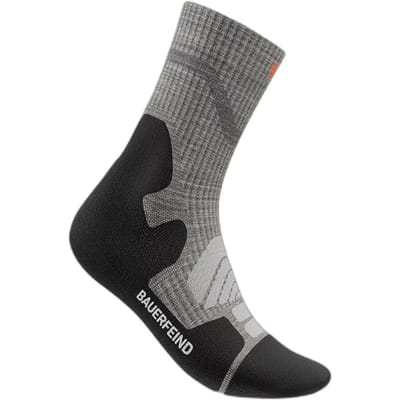 Bauerfeind Outdoor Merino Mid Cut Socks, Women, Stone Grey, 43-46 - 1 Paar