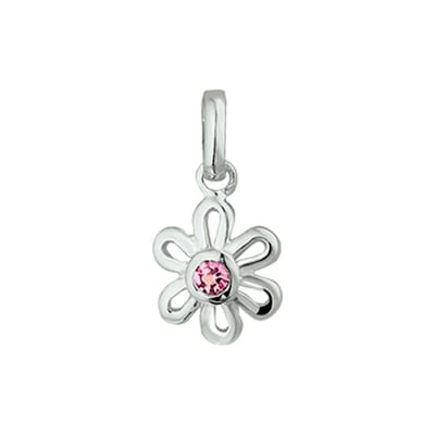 Zilveren Hanger bloem zirkonia 1016815