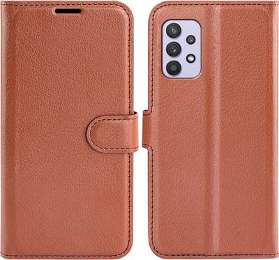 MobyDefend Hoesje - Geschikt voor Samsung Galaxy A53 - Kunstleren Wallet Book Case (Sluiting Voorkant) - Bruin