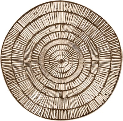 Krist+ Placemat - metallic goud - rond - D38 cm - kunststof