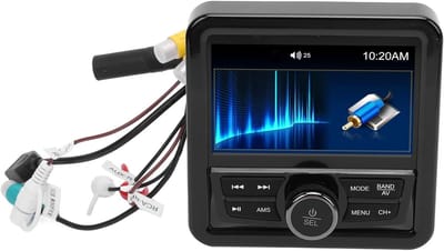 Marine Radio Ontvanger - Boot Audio Systeem - Muziek Luisteren - Ingebouwde Versterker - 110 mm - Zwart