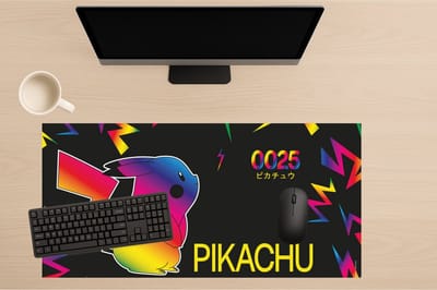 Pokemon Pikachu Deskmat Jongens Muismat Meisjes Bureau onderlegger Gaming Mousepad - Breedte 60cm x Hoogte 40cm