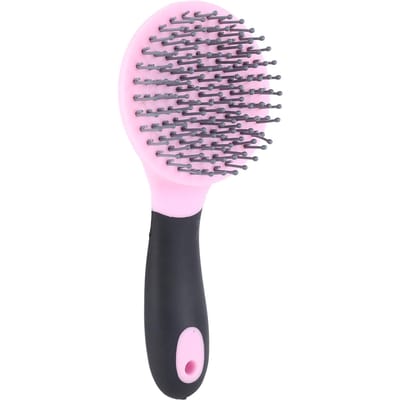 Peigne en crin de cheval, brosse de nettoyage multifonctionnelle, confortable et longue pour chats et chiens pink