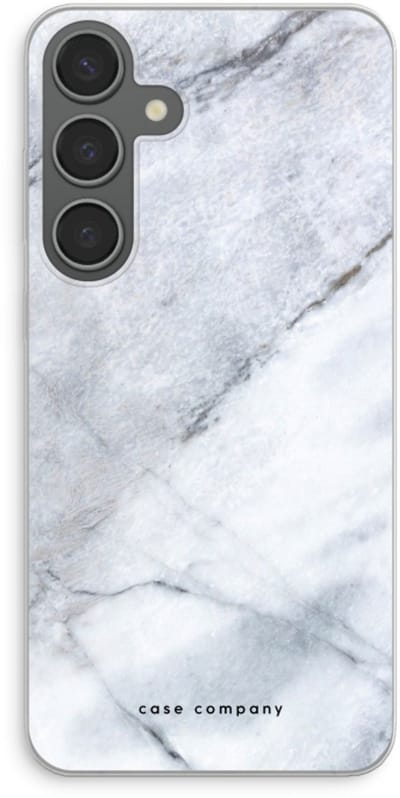 Case Company® - Hoesje geschikt voor Samsung Galaxy S24 Plus hoesje - Witte marmer - Soft Cover Telefoonhoesje - Bescherming aan alle Kanten en Schermrand