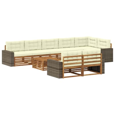vidaXL - Buiten - bank - set - 9 - st