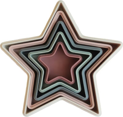 Mushie - Stapeltoren Nesting Star - Stapeltorens - BPA vrij - ontwikkeling fijne motoriek - oog hand coördinatie