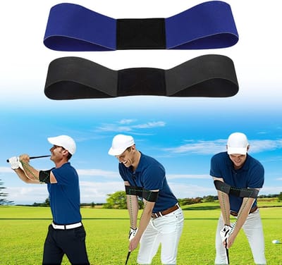 2 Stuks Golf Swing Trainingshulpmiddelen, Golf Swing Armband en Elastische Band voor Beweging en Houding Correctie voor Beginners en Gevorderden