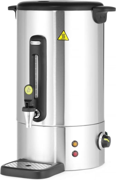 HENDI Warme dranken ketel – elegant ontwerp – non-drip kraan – 16 liter – roestvast staal