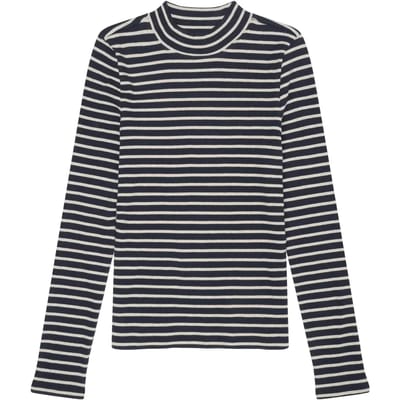 Hoog col streepjes dames KnowledgeCotton Apparel