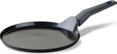 Famanu - Platte pannenkoekenpan 25 cm keramische coating aluminium inductiegeschikt