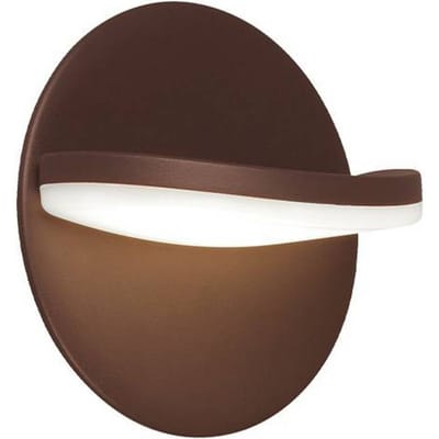 Viokef LED buiten wandlamp Letty, bruin, Ø 18 cm, metaal, IP65