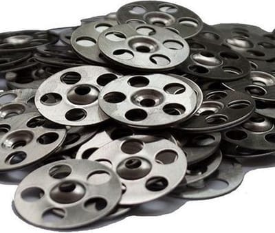 VH Rozet RVS Roset- 36 mm - 40 stuks - Voor bevestiging van drukvaste en isolatie platen - Isolatieschotel - Isolatie schijf