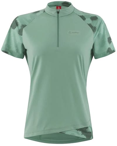 Loeffler Half Zip Maja Rise Korte Mouw Wielertrui Groen 38 Vrouw