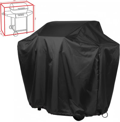 Lomera Afdekhoes Rechthoekige Barbecue - Barbecue Beschermhoes - Water- en Uv-Bestendig - Polyester Materiaal - Opbergzak met Rits - Zwarte Afdekhoes - XL Barbecuehoes - UV Bescherming - Beschermhoes voor Barbecue - BBQ Hoes