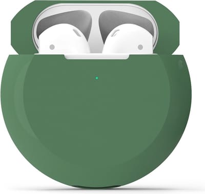 AirPods hoesjes van By Qubix - AirPods 1/2 hoesje siliconen shockprotect series - groen Airpods Case Hoesje voor Airpods Airpods 1 Airpods 2 Hoes