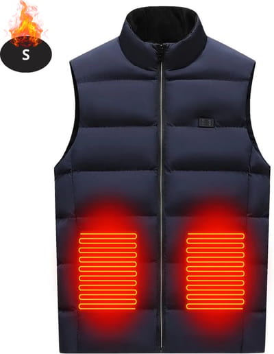 Livano Verwarmde Bodywarmer - Elektrische Bodywarmer - Heated Vest - Jas - Kleding - Oplaadbaar - Heren - Blauw - Maat S