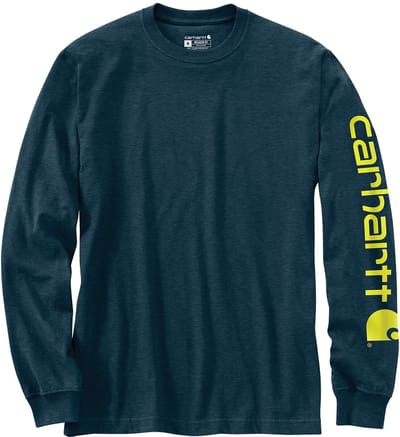 Carhartt Longsleeve Sleeve Logo T-shirt L/S Night Blue Heather