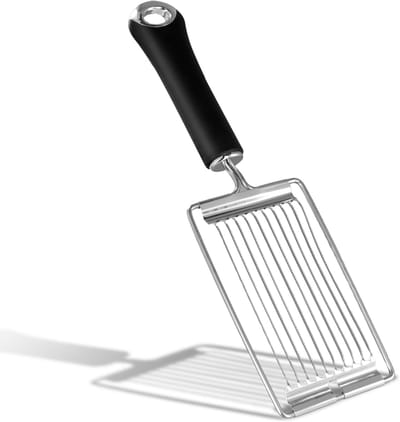 Snijder - Groentesnijder - Roestvrijstalen multifunctionele handmatige groentesnijder - Tomatensnijder / aardappelrasp / kaassnijder 3-in-1 mes, 1 stuk