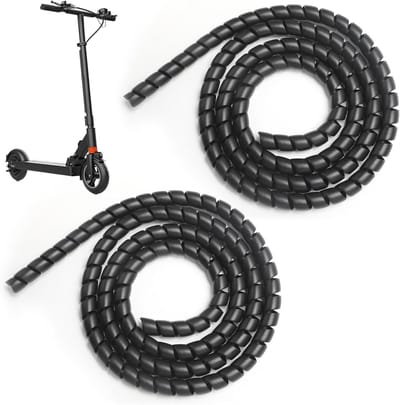 Flexibele Zwarte Spiral Kabelslang voor E-Scooter Bescherming, 120cm, Geschikt voor Xiaomi en Ninebot Accessoires