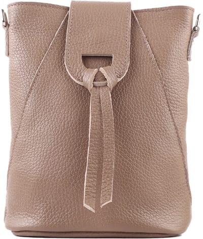 Giuliano lederen schoudertas Saphira - Made in Italy - Taupe