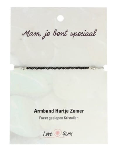 Toermalijn zwart armband Hartje zomer - Love Gems