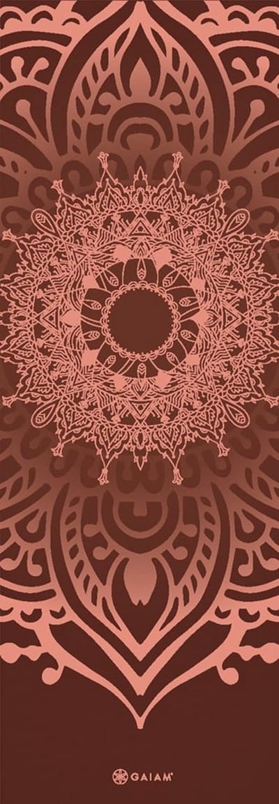 Gaiam Yoga Mat - Intense Rust Sundial Layers - 5 mm