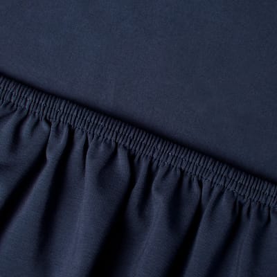 Kayori Saiko Hoeslaken Premium Jersey - 80-100x200-220cm - Matrasdikte 35 cm - Biologisch Katoen - Navy
