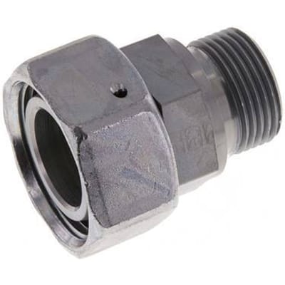 28L & G3/4'' Verzinkt Stalen Rechte Draaidoorvoer Buitendraad 160bar NBR O-ring en Afdichtconus Verstelbaar ISO 8434-1