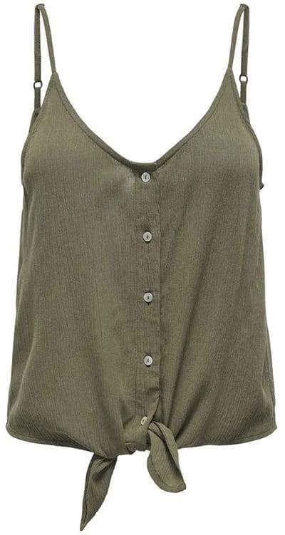 Only Chiara Mouwloos T-shirt Groen XS Vrouw