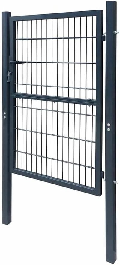 Hekpoort - Tuinpoort - Perceel Afbakenen - Gepoedercoat Staal - 100x180 cm - Antracietgrijs