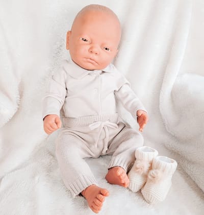 Babidu Romper/Body | Knoopjes voor| Lange Mouw | 1180 | Zand | Jongen | 0 maand | Newborn| Maat 50