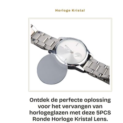 Dailygoods- Horloge Glas - 5PCS - Hoogwaardig Mineraalglas - Krasbestendig - Corrosiebestendig - Verschillende Maten - Glashelder - Horloge Lens