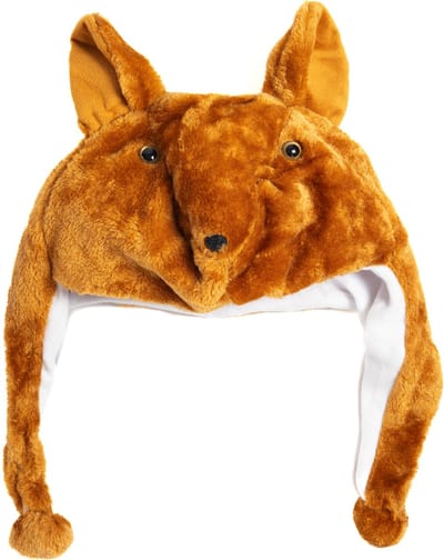 KIMU® Muts Flappen Kangoeroe - Laplander met Oortjes Bruin Walaby - Bontmuts Kinderen of Volwassenen met Klein Hoofd - Flapmuts Pluche Australië Buideldier Festival