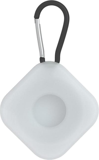 By Qubix - AirTag case square series - siliconen sleutelhanger met ring - transparant