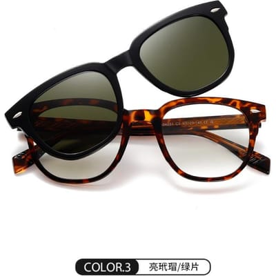 Heren Luxe Magnetische Clip-On Zonnebril Anti Blauw Licht UV400 Buiten Rijden Myopie Sterkte Brillen Myopia-1