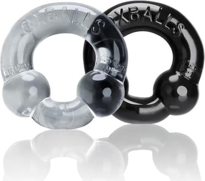 Oxballs - Ultraballs Cockring - 2 stuks - Cockring - Zwart & Transparant