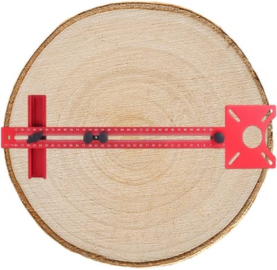 Router Mal - Hulpstuk Gadget - Houtbewerking Precisie - Verstelbaar Multifunctioneel - 44.2 x 9 cm - Rood