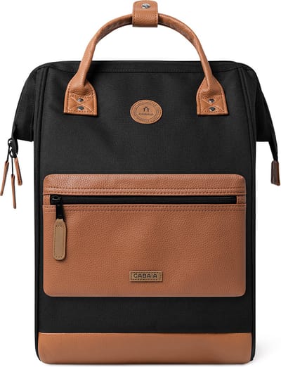 CABAIA - Rugzak Adventurer Large 23L Cologne, Computercompartiment 15", Levenslange garantie, Brede opening - zwart