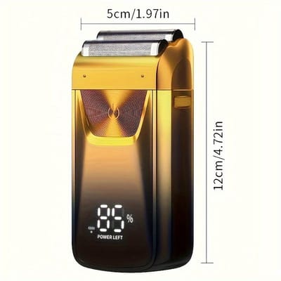Draagbaar LED LCD-scherm Elektrisch scheerapparaat Herenscheerapparaat Scheerkop Haartrimmer goud