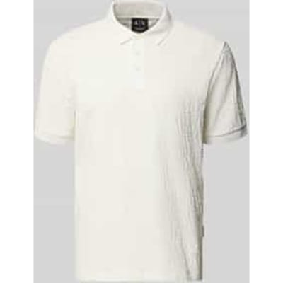 regular fit poloshirt met structuurpatroon