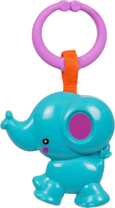 Speelgoedtopdeals - Rammelaar Hangspeeltje Buggyspeeltje - Olifant blauw