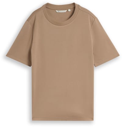 Tom Tailor Denim - T-shirt met losse pasvorm - Maat M - Mink Beige