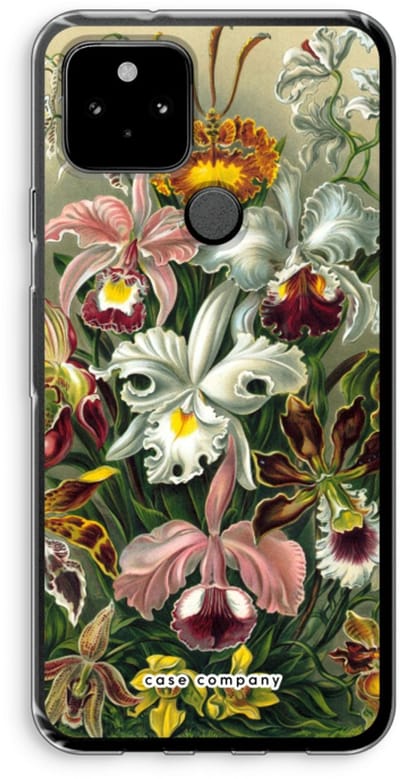 Case Company® - Hoesje geschikt voor Google Pixel 5 hoesje - Haeckel Orchidae - Soft Cover Telefoonhoesje - Bescherming aan alle Kanten en Schermrand