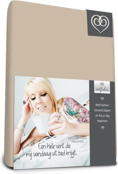 Bed-fashion jersey hoeslaken Zand - 140 x 210 cm - Zand